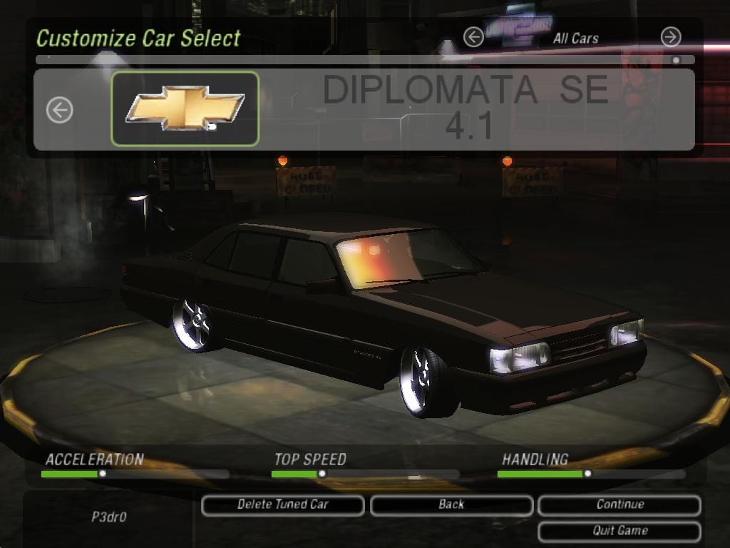 Мод Chevrolet Opala Diplomata 1992 для NFS Underground 2